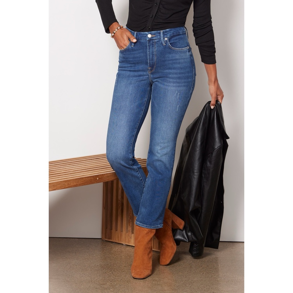 Good American Good Legs Straight Jean INDIGO271 Size 2/26